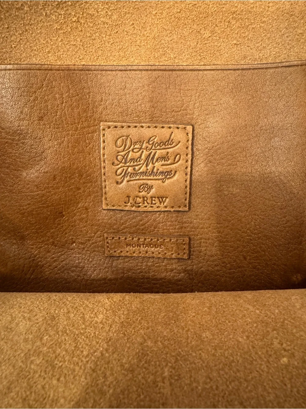 J. Crew Brown Leather Laptop Satchel with Gold-Tone Hardware